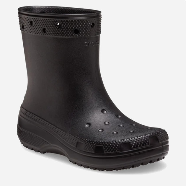 Жіночі гумові чоботи низькі Crocs Classic Rain Boot 208363-001 37-38 Чорні (196265279685) - зображення 2