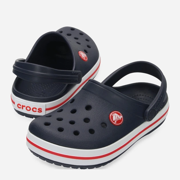 Chodaki młodzieżowe chłopięce Crocs Crocband Kids Clog 207006-485 38-39 (J68) Niebieski/Czerwony (191448739475) - obraz 3