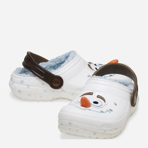 Дитячі крокси-сабо для дівчинки Crocs Classic Frozen Olaf Clog T 210236-90H 27-28 Білі (196265808168) - зображення 3