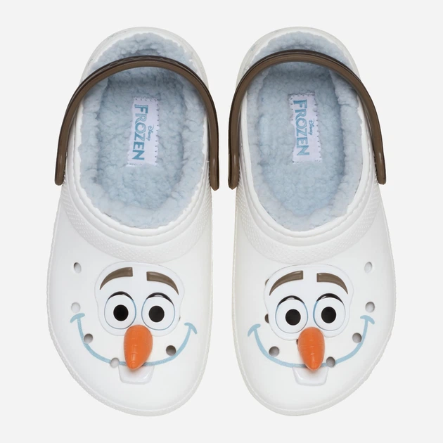 Дитячі крокси-сабо для дівчинки Crocs Classic Frozen Olaf Clog T 210236-90H 27-28 Білі (196265808168) - зображення 4