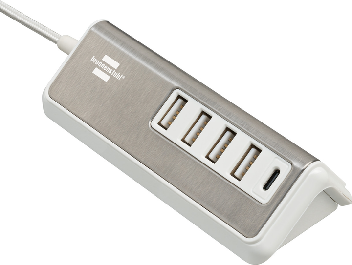 Зарядний пристрій Brennenstuhl Estilo Multiple Port 4x USB-A 1x USB-C White (4007123672295) - зображення 1