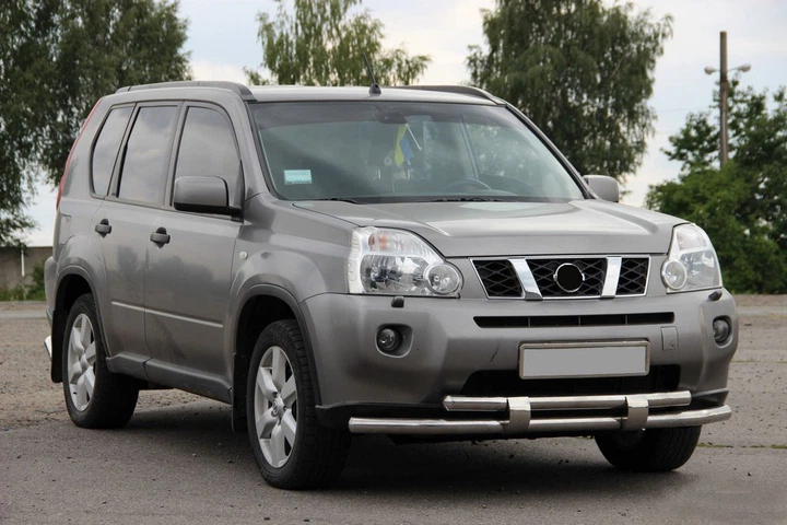 Передній захист ST015/2 (нерж) для Nissan X-trail T31 2007-2014 рр - Фото 1 Передній захист ST015/2 (нерж) для Nissan X-trail T31 2007-2014 рр - зображення 1