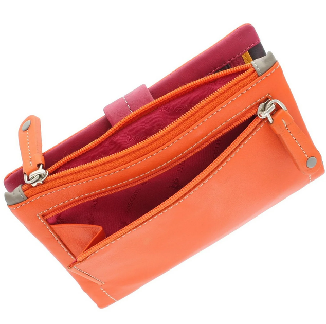 Женский кожаный кошелек Visconti M87 Malabu (Orange Multi) - изображение 5