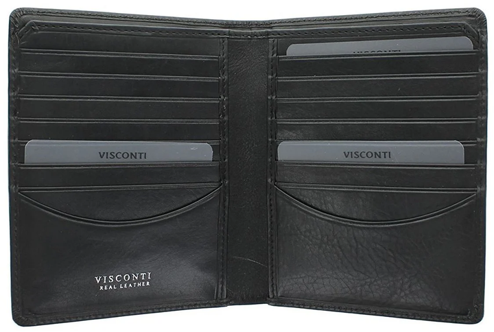 Мужской кожаный кошелек Visconti TSC49 Matteo (Black) - изображение 6