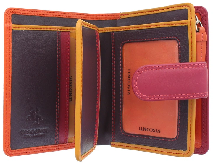 Женский кожаный кошелек Visconti RB40 Bali (Orange Multi) - изображение 4