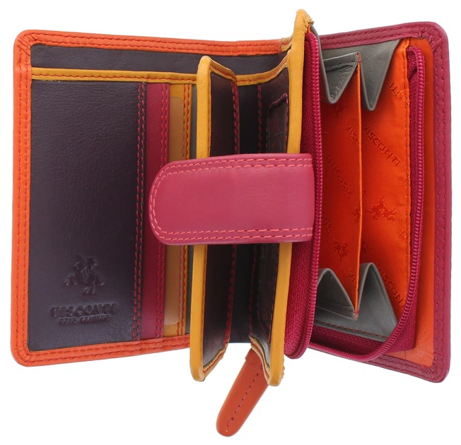 Женский кожаный кошелек Visconti RB40 Bali (Orange Multi) - изображение 5