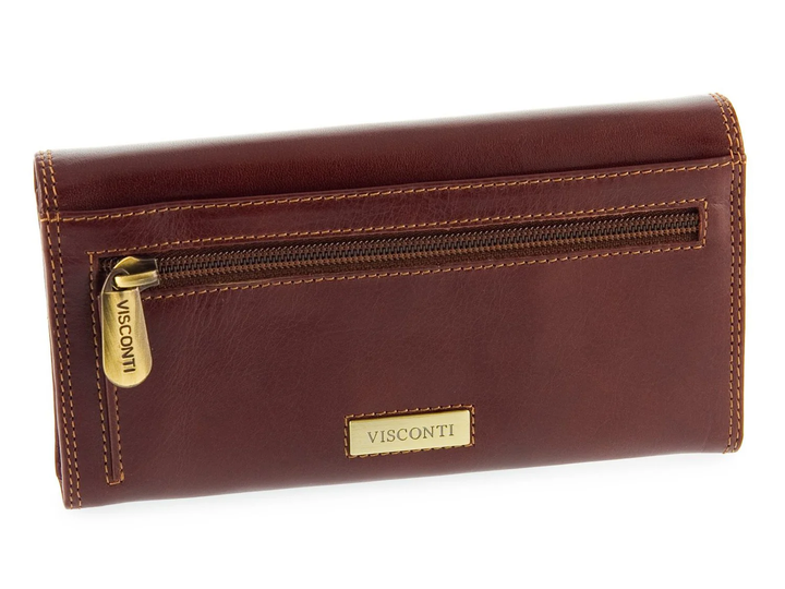 Женский кожаный кошелек Visconti MZ10 Florence (Italian Brown) - изображение 8