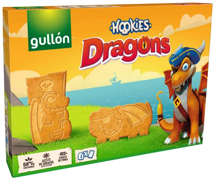 Печиво Gullon Hookies Dragons 330 г (8410376041460) - Фото 1 Печиво Gullon Hookies Dragons 330 г (8410376041460) - зображення 1