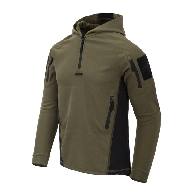 Кофта тактична Helikon-Tex Range Hoodie Topcool Олива/Чорний S - зображення 1