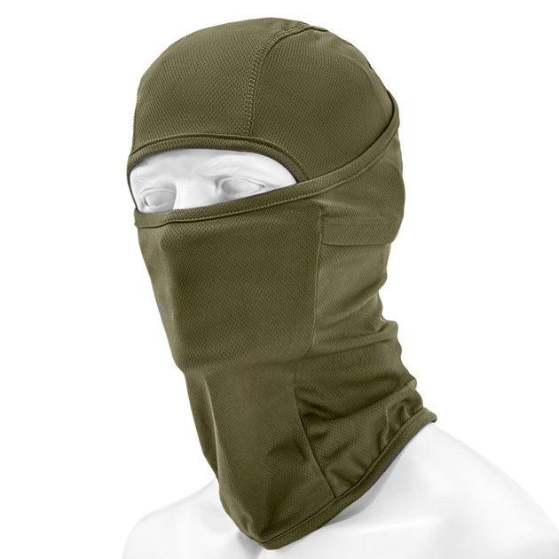 Балаклава тактична One size Олива Mil-Tec Kopfhaube Balaclava Tact. Offen Oliv (12110101) - зображення 1