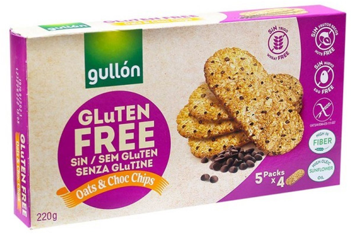 Печиво Gullon Sin Gluten Desayuno Choc-chips Вівсяне Без глютену 220 г (8410376061772) - зображення 1