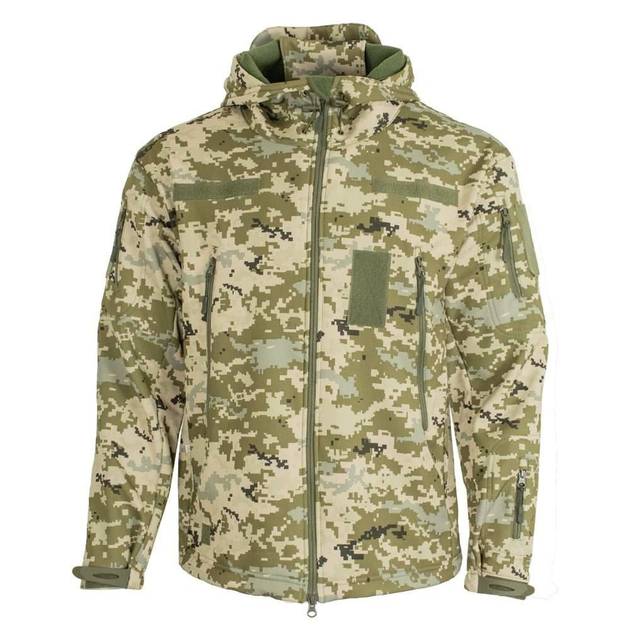 Куртка з капюшоном SoftShell піксель розмір M - зображення 1