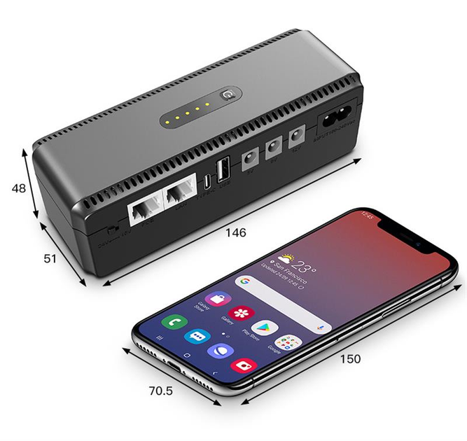 Джерело безперебійного живлення Yepo Smart DC-UPS 10400mAh DC-5V/9V/12V (UA-112485) - зображення 5