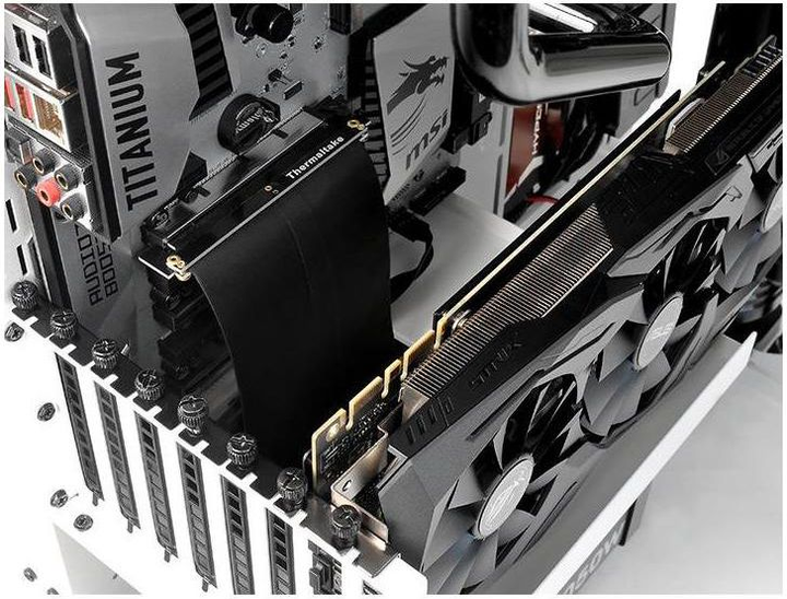 Riser taśma Thermaltake PCI-E 3.0 x16 200 mm Black (4719512137772) - obraz 6