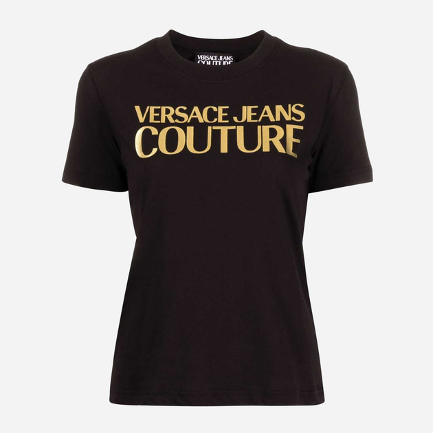 Koszulka damska bawełniana Versace Jeans Couture vjc76haht04cj00tg89 M Czarna (8052019581324) - obraz 2