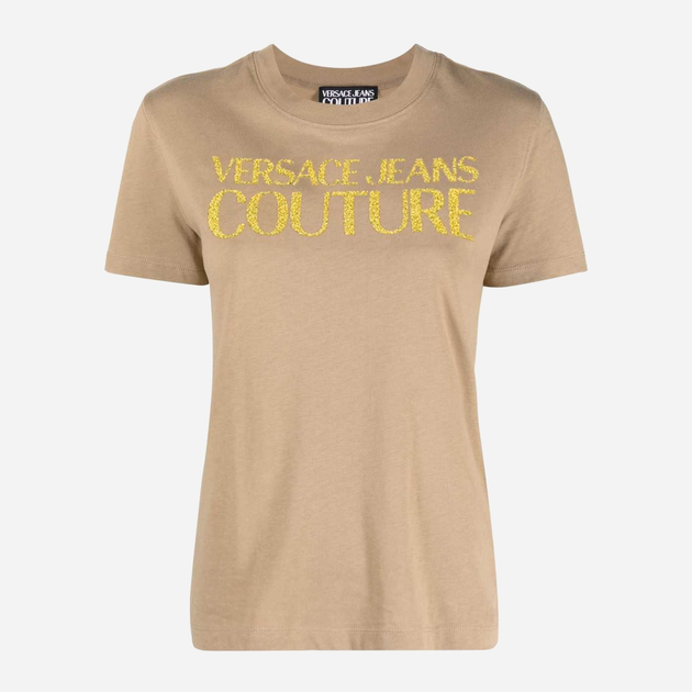 Koszulka damska bawełniana Versace Jeans Couture vjc76hahg03cj00g737 XS Brązowa (8052019591583) - obraz 1