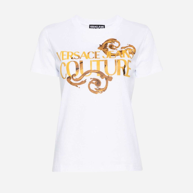 Koszulka damska bawełniana Versace Jeans Couture vjc76hahg00cj00gg03 S Biała (8052019591002) - obraz 4