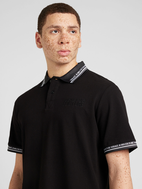 Поло довге чоловіче Versace Jeans Couture vjc76gagt09cj01t899 XL Чорне (8052019596625) - зображення 4