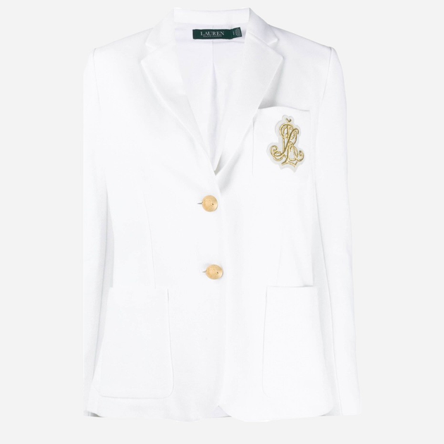 Marynarka damska klasyczny Lauren Ralph Lauren lrl200797305001 S Biała (3616411445643) - obraz 4