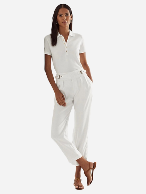 Поло жіноче Lauren Ralph Lauren lrl200679219008 M Біле (5045018196227) - зображення 3