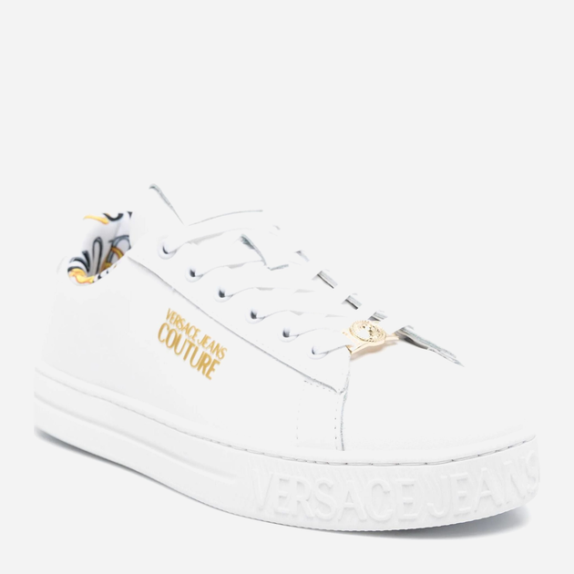 Trampki damskie do kostki skórzane Versace Jeans Couture vjc76va3sklzpa48003 37 Białe (8052019583564) - obraz 2