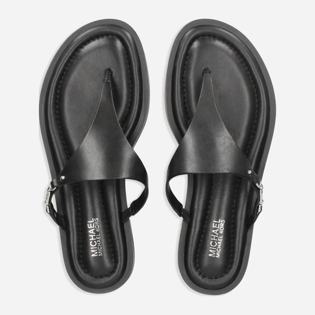 Klapki japonki damskie skórzane Michael Kors mko40s4dnfs1l-001 39 (9US) Czarne (197677377983) - obraz 4