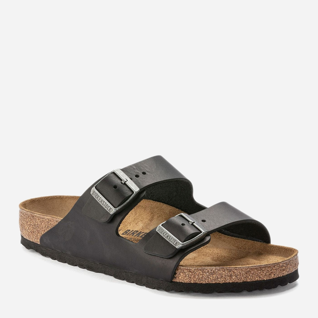 Klapki męskie skórzane Birkenstock bir1023141 43 Czarne (4061417841668) - obraz 2