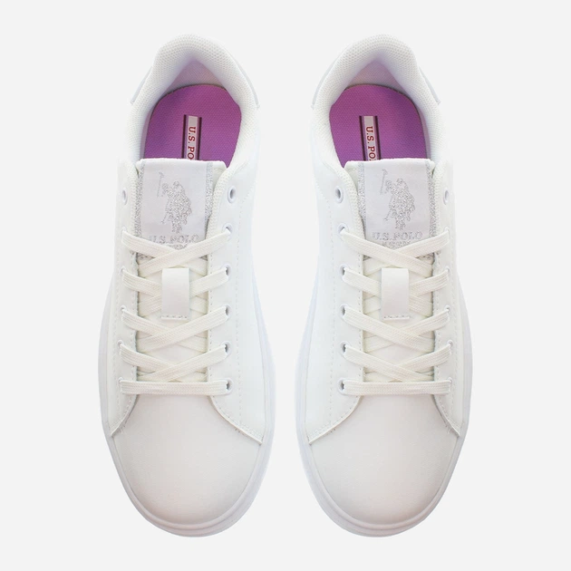 Sneakersy damskie do kostki U.S. Polo Assn uspmarlyn001w-whisil 37 Białe (8055197462577) - obraz 4