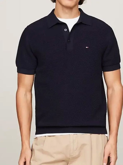 Polo męskie długie Tommy Hilfiger thmw0mw34686dw5 3XL Granatowe (8720646415724) - obraz 1