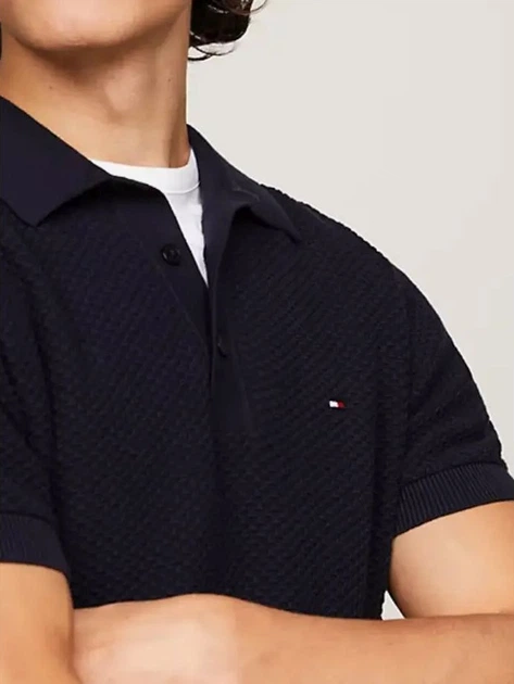 Koszulka polo męska Tommy Hilfiger thmw0mw34686dw5 M Granatowa (8720646414574) - obraz 4