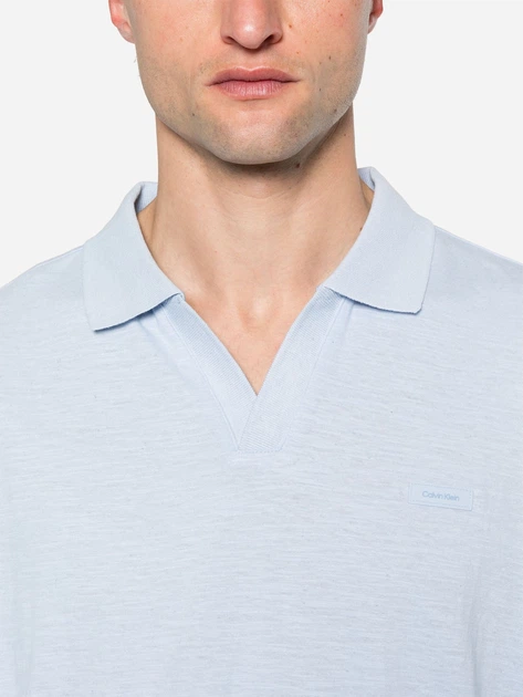 Поло довге чоловіче Calvin Klein ckk10k112959cgk L Блакитне (8720109272796) - зображення 4