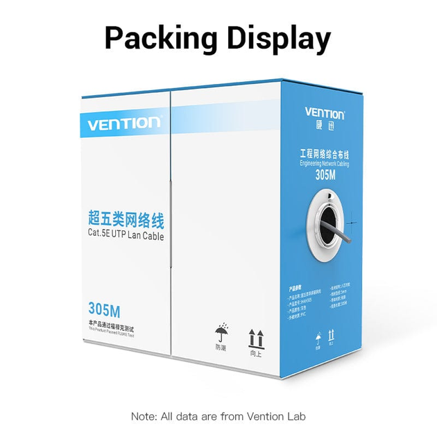 Патч-корд (Бухта) Vention CAT UTP5e Ethernet, 305 м Blue, rj-45 - rj-45, 8 жил (IJBH305) - Фото 3 Патч-корд (Бухта) Vention CAT UTP5e Ethernet, 305 м Blue, rj-45 - rj-45, 8 жил (IJBH305) - зображення 3