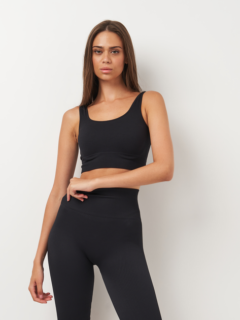 Спортивный топ женский Giulia Top Rib S/M Черный (4823116918993) 