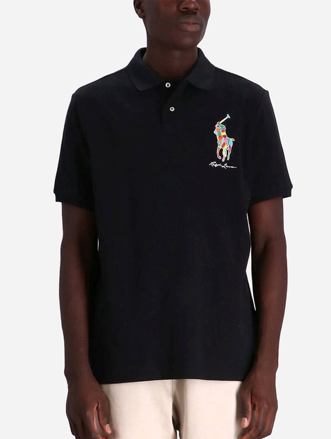 Polo męskie długie Polo Ralph Lauren prl710926413003 2XL Czarne (3616534788146) - obraz 1