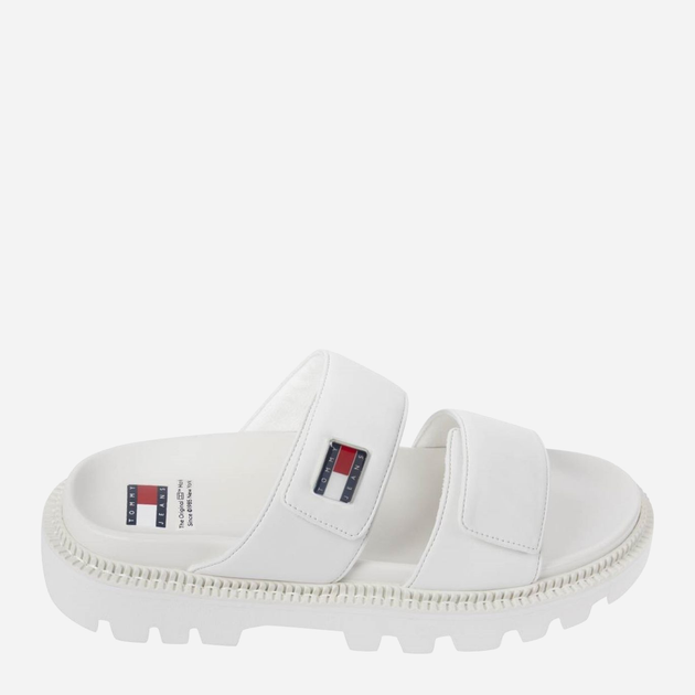 Жіночі шльопанці Tommy Hilfiger thien0en02560ybl 38 Білі (8720646950775) - зображення 1