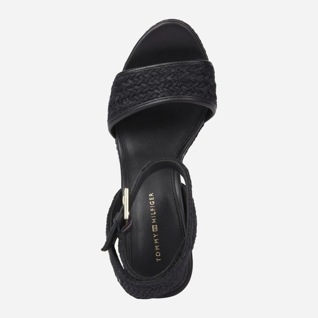 Sandały damskie na koturnie Tommy Hilfiger thifw0fw07926bds 40 Czarne (8720646922703) - obraz 3