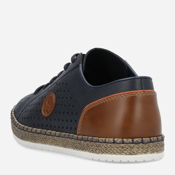 Sneakersy męskie do kostki skórzane Rieker rieb5213-15 44 Granatowe (4061811385898) - obraz 4