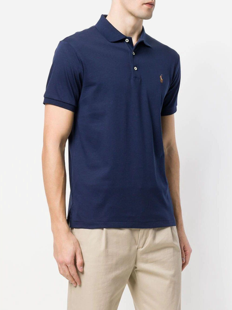 Поло довге чоловіче Polo Ralph Lauren prl710685514003 2XL Синє (5045019156756) - зображення 1