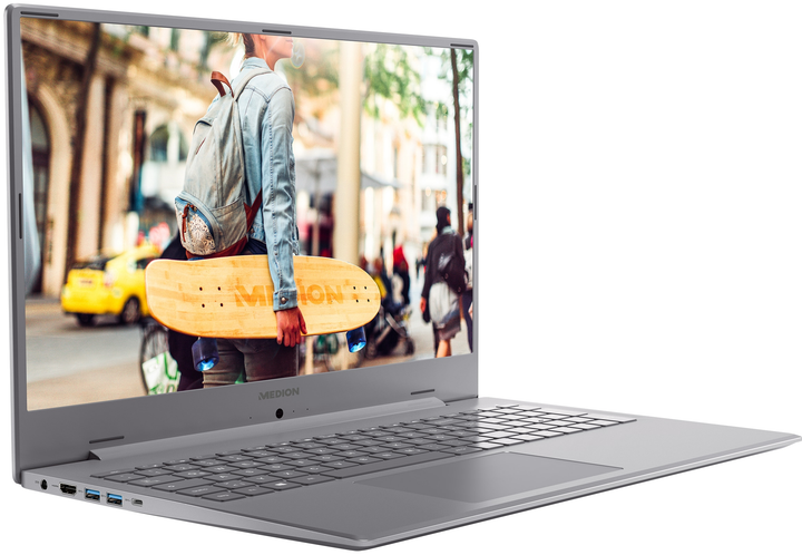 Ноутбук 17.3" Medion Akoya E17201 Intel Celeron N4020 RAM 8GB SSD 128GB Win11 Алюминиевый корпус (UKR) - изображение 3