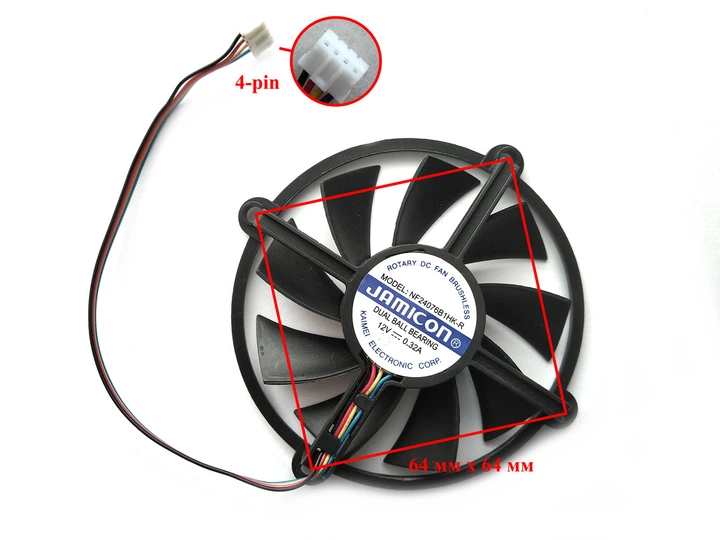 Вентилятор кулер для видеокарты Zotac Palit Gainward 4-pin GTS 450