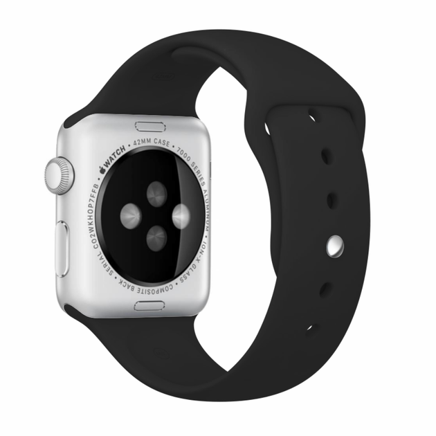 Силиконовый спортивный ремешок Fruct Sport Band для Apple Watch 42/44/45/46/49 mm (M/L) (18.5-22.5 см) Black - Фото 3 Силиконовый спортивный ремешок Fruct Sport Band для Apple Watch 42/44/45/46/49 mm (M/L) (18.5-22.5 см) Black - изображение 3