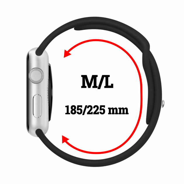 Силиконовый спортивный ремешок Fruct Sport Band для Apple Watch 42/44/45/46/49 mm (M/L) (18.5-22.5 см) Black - Фото 2 Силиконовый спортивный ремешок Fruct Sport Band для Apple Watch 42/44/45/46/49 mm (M/L) (18.5-22.5 см) Black - изображение 2