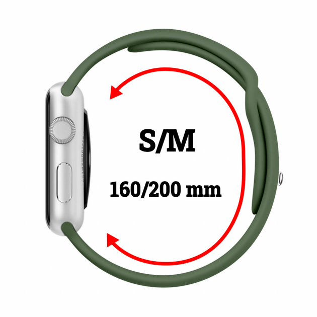 Силиконовый спортивный ремешок Fruct Sport Band для Apple Watch 42/44/45/46/49 mm (S/M) (16-20 см) Army Green - изображение 2