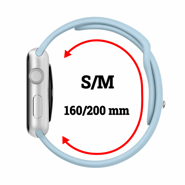 Силіконовий спортивний ремінець Fruct Sport Band для Apple Watch 42/44/45/46/49 mm (S/M) (16-20 см) Sky Blue - Фото 2 Силіконовий спортивний ремінець Fruct Sport Band для Apple Watch 42/44/45/46/49 mm (S/M) (16-20 см) Sky Blue - зображення 2
