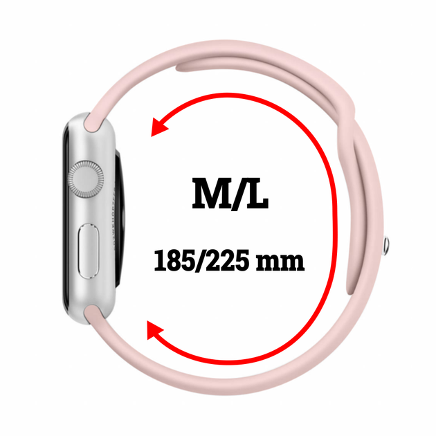Силиконовый спортивный ремешок Fruct Sport Band для Apple Watch 42/44/45/46/49 mm (M/L) (18.5-22.5 см) Pink Sand - Фото 2 Силиконовый спортивный ремешок Fruct Sport Band для Apple Watch 42/44/45/46/49 mm (M/L) (18.5-22.5 см) Pink Sand - изображение 2
