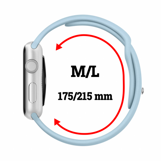 Силіконовий спортивний ремінець Fruct Sport Band для Apple Watch 38/40/41/42 mm (M/L) (17.5-21.5 см) Sky Blue - зображення 2