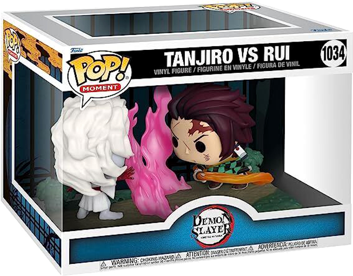 Figurka kolekcjonerska Funko POP! Moments Zabójca Demonów Tanjiro kontra Rui 10.8 cm (0889698490092) - obraz 1