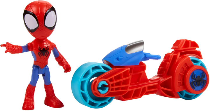 Ігрова фігурка Hasbro Людина-павук із мотоциклом 10 см (5010996225573) - зображення 4