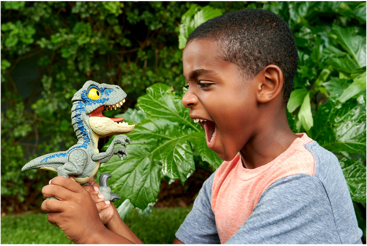 Фігурка динозавра Mattel Jurassic World Mega Roar Velociraptor 20 см (0194735201532) - зображення 6