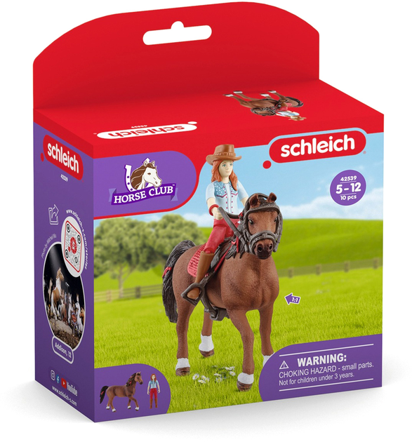 Набір фігурок Schleich Ханна Джинджер з рухомими елементами на коні (4059433572901) - зображення 1